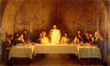 La última cena figura Pascal Dagnan Bouveret religioso cristiano Pinturas al óleo